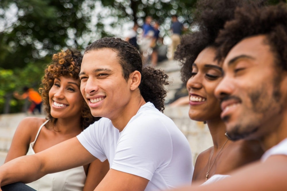 Group of Black, Indigenous, and People of Color (BIPOC) friends meeting