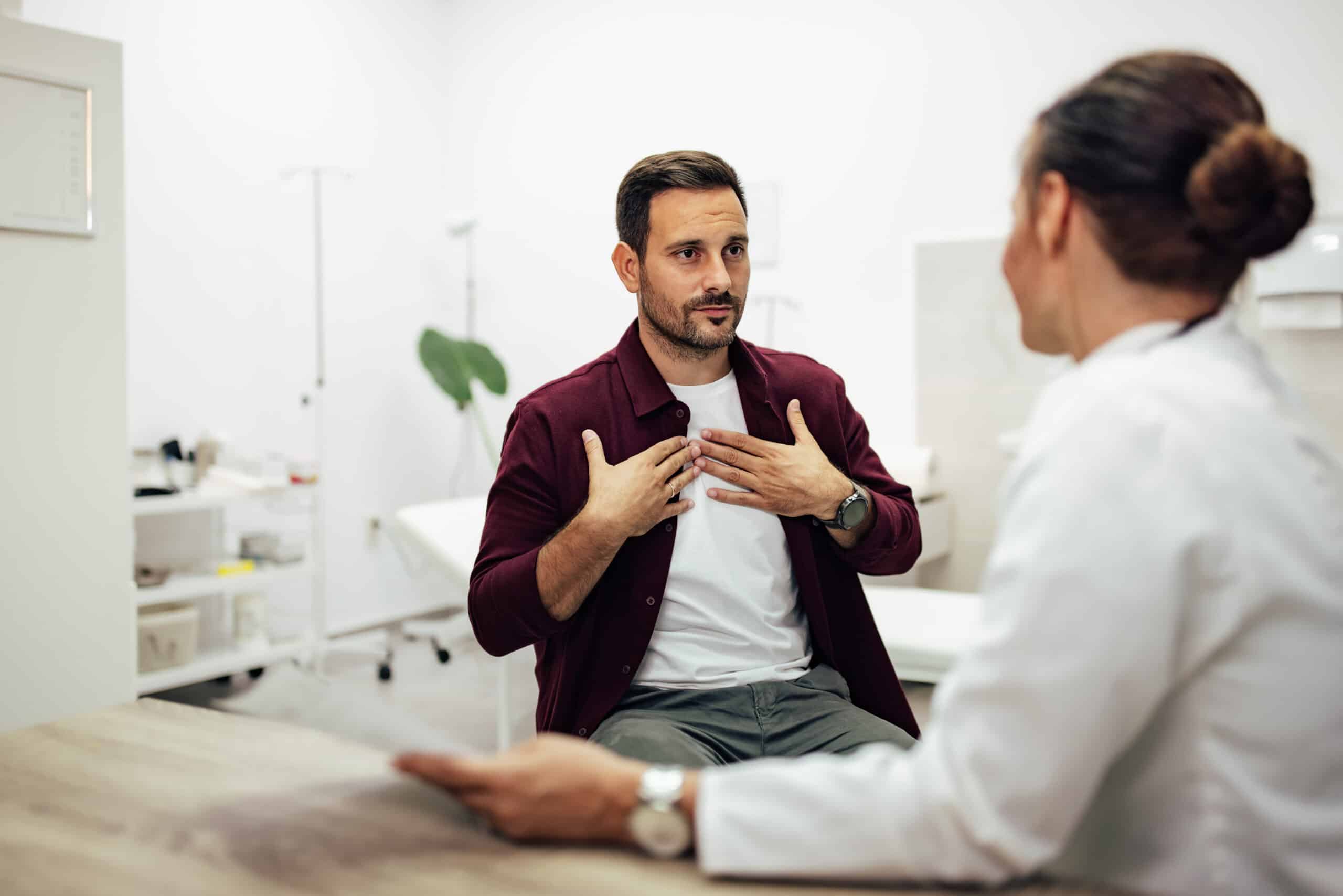 A man speaking to a doctor about Suboxone for cocaine.
